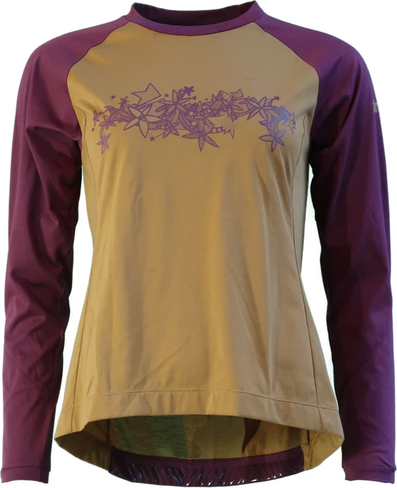 Zimtstern PureFlowz Trikot langarm golden brown/windsor wine (Damen)