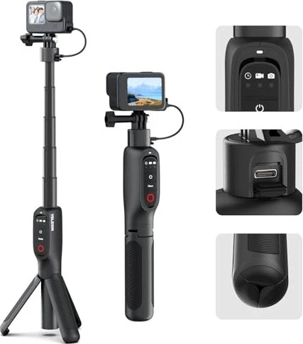 Telesin Shorty Rechargeable Selfie Stick