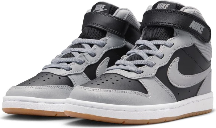 Nike Court Borough Mid 2 black/white/gum medium brown/light smoke grey (Junior)