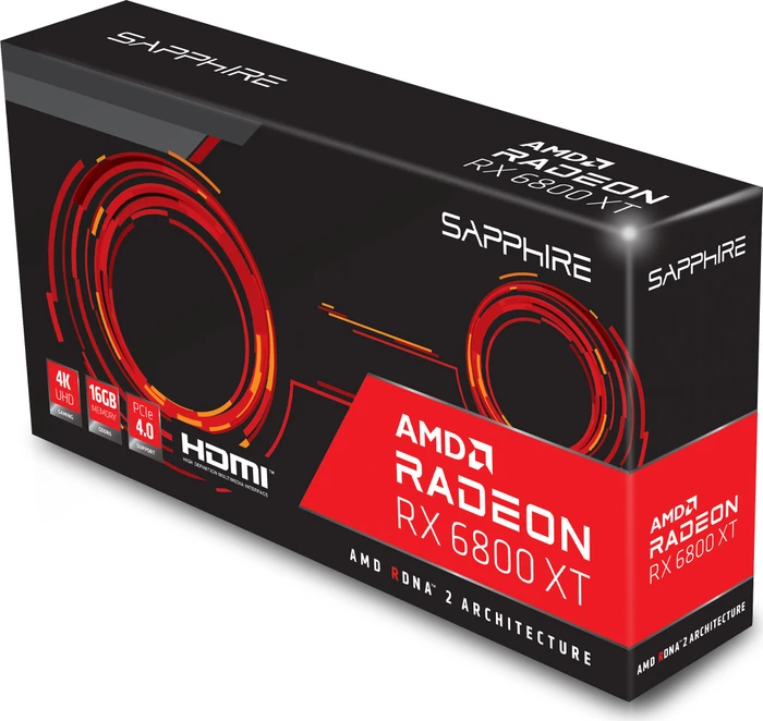 Sapphire Radeon RX 6800 XT, 16GB GDDR6, HDMI, USB-C, 2x DP, lite retail