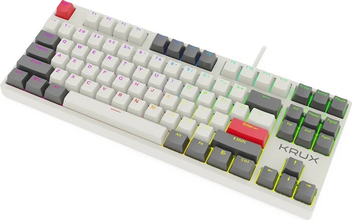 Krux Atax Pro RGB, Creator Retro, TKL, PBT, LEDs RGB, Gaote Outemu BLACK, USB, US