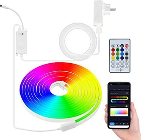 Lunartec WLAN-Neon-Schlauch RGBW-IC LED-Streifen 5m