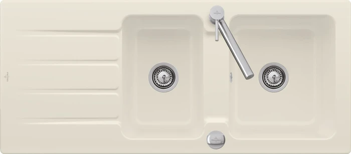 Villeroy & Boch Architectura 1160x510mm Einbau Becken reversibel mit Ablauffernbedienung ivory