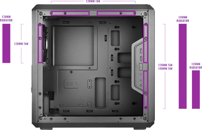 Cooler Master MasterBox Q300L Retro, Acrylfenster