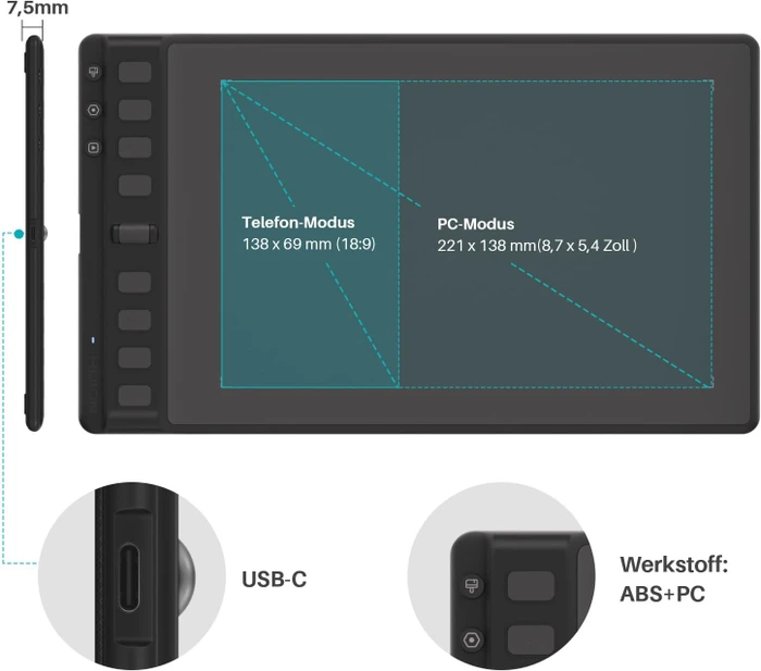 Huion Inspiroy 2 M H951P, Black