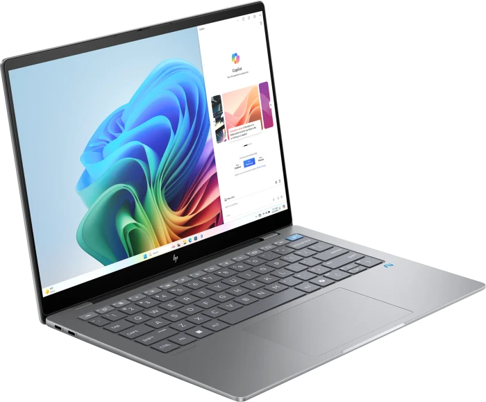 HP OmniBook X AI 14-fe0060ng, Meteor Silver, Snapdragon X Elite - X1E-78-100, 16GB RAM, 1TB SSD, DE