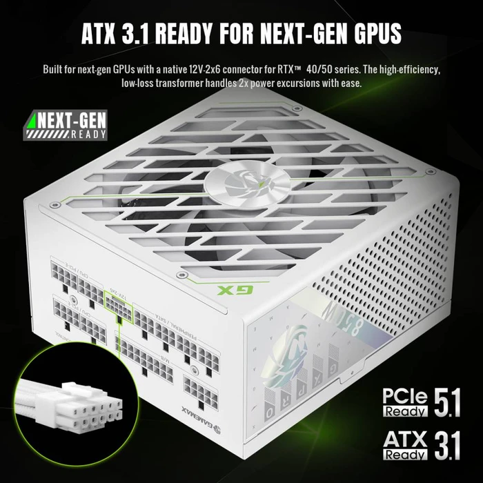 GameMax GX Pro Gold 850G WH weiß 850W, ATX 3.1