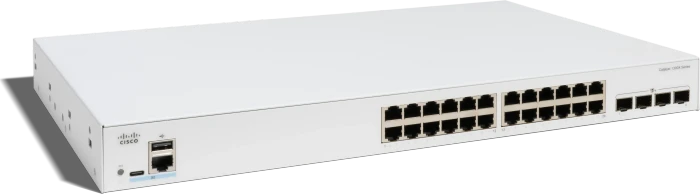 Cisco Catalyst 1300X Rackmount Gigabit Managed Switch, 24x RJ-45, 4x SFP28