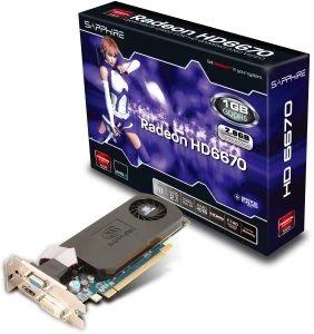 Sapphire Radeon HD 6670 low profile, 1GB GDDR5, VGA, DVI, HDMI, lite retail