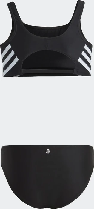 adidas 3-Streifen Bikini-Set schwarz/weiß (Junior)