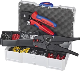 Knipex Crimpzange inkl. Aderendhülsen-Sortiment inkl. Systainer, 18cm