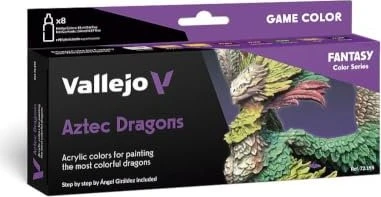 Vallejo Game Color Fantasy Color Series Aztec Dragons Farbset, 8-tlg.
