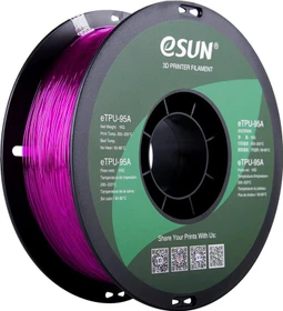 eSUN eTPU-95A, transparent purple, Spule, 1.75mm, 1.00kg