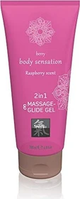 HOT Shiatsu Raspberry Scent 2in1 Massageöl und Gleitgel, 200ml