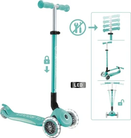 Globber Primo Foldable Plus Lights Kickboard mint