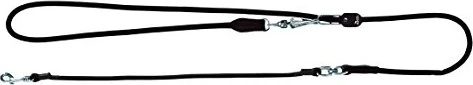Hunter Fahrradleine mit Sicherheitskarabiner, verstellbar 170-250cm, schwarz