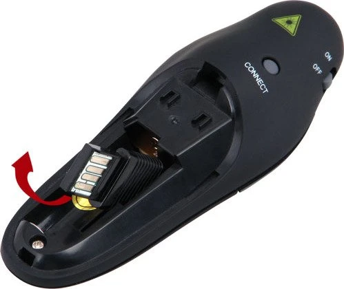 August LP205R Presenter mit Laserpointer schwarz, USB-A