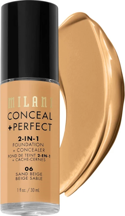 Milani Conceal + Perfect 2-in-1 Foundation + Concealer 06 sand beige, 30ml