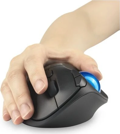Kensington Pro Fit Ergo TB450 Trackball schwarz/blau, USB-A/Bluetooth