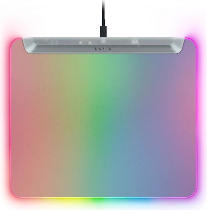 Razer Firefly V2 Pro - Fully Illuminated RGB Gaming Mouse Mat, Phantom White