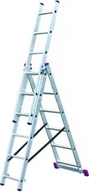 Krause Corda Alu 3-tlg. Teleskop-Mehrzweckleiter, 3x 8 Stufen