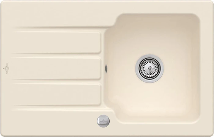 Villeroy & Boch Architectura 45 Einbau Becken reversibel mit Ablauffernbedienung ivory