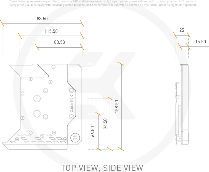 EK Water Blocks Quantum Line EK-Quantum MSI Z690 Carbon EK X D-RGB Monoblock, Nickel, Acryl