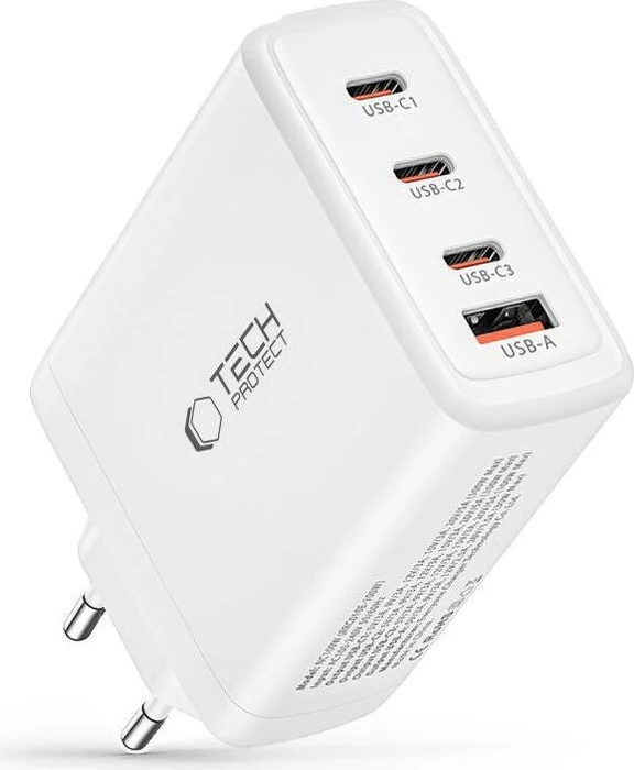 Tech-Protect NC100W Wall Charger 4-Port PD 100W weiß