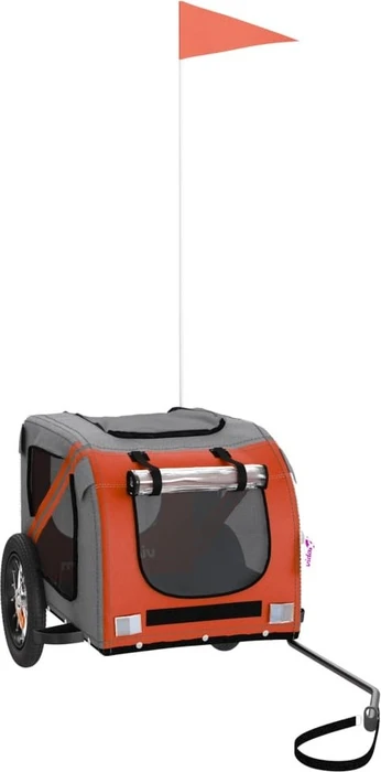 vidaXL Hunde 124x53cm Fahrradanhänger