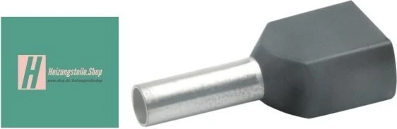 Klauke Isolierte Zwillingsaderendhülsen 2x 1.5mm² schwarz, 100 Stück