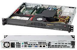 Supermicro SuperChassis 512-203B, grau/schwarz, 1HE, 1x 200W