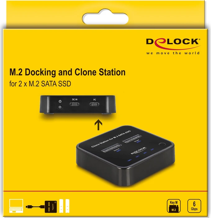DeLOCK M.2 PCIe Dockingstation mit Klon-Funktion, USB-C 3.1