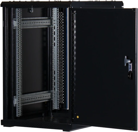 Rockstable 19" Serverschrank 18HE, Sicherheitsglastür, IP2X, schwarz, 800mm tief