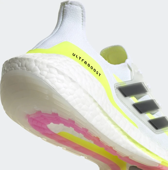 adidas Ultraboost 21 cloud white/core black/solar yellow (Herren)