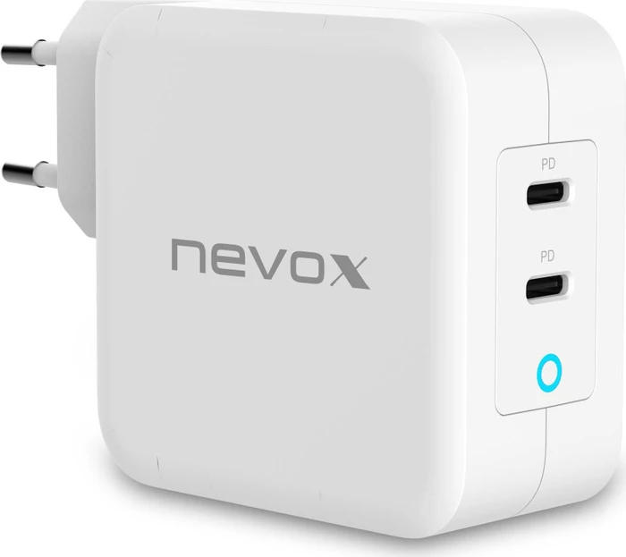 Nevox 100W Dual USB-C Power Delivery (PD) GaN weiß