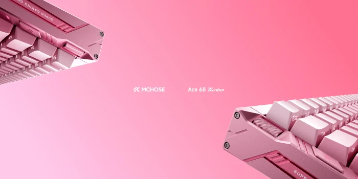 Mchose Ace 68 Turbo HE Gaming Keyboard, Peachy Pink, LEDs RGB, Mount Tai Magnetic Switch GT, USB, US