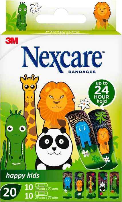 3M Nexcare Happy Kids Animals Pflasterstrips 2 Größen, 20 Stück