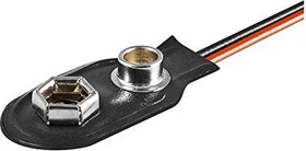 Wentronic Goobay Batterieclip für 9-V-Block-Batterien