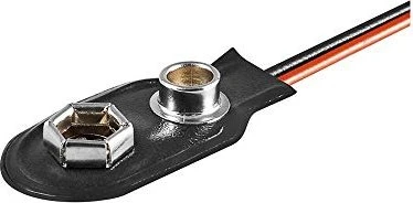 Wentronic Goobay Batterieclip für 9-V-Block-Batterien