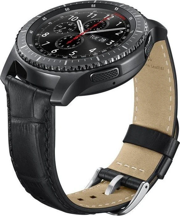 Samsung Lederarmband Alligator Grain für Samsung Gear S3 schwarz