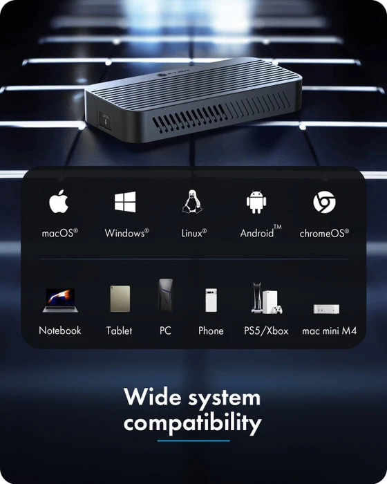 RaidSonic Icy Box IB-1980M-80G, M.2 NVMe SSD Enclosure, Thunderbolt 5 / USB4 v2