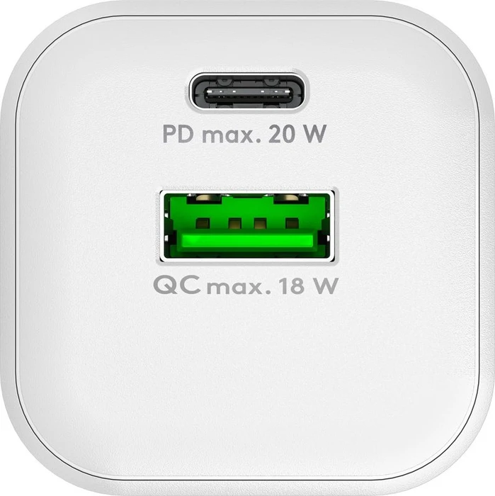 Wentronic Goobay USB-C PD GaN Dual-Schnellladegerät Nano 20W weiß