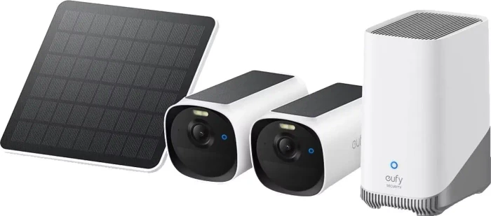eufy eufyCam E40, 2er-Pack inkl. HomeBase S380/1x Solarpanel, Set