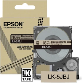 Epson LK-5JBJ Beschriftungsband, 18mm, schwarz/mattbeige