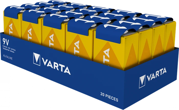 Varta Longlife 9V-Block, 20er-Pack
