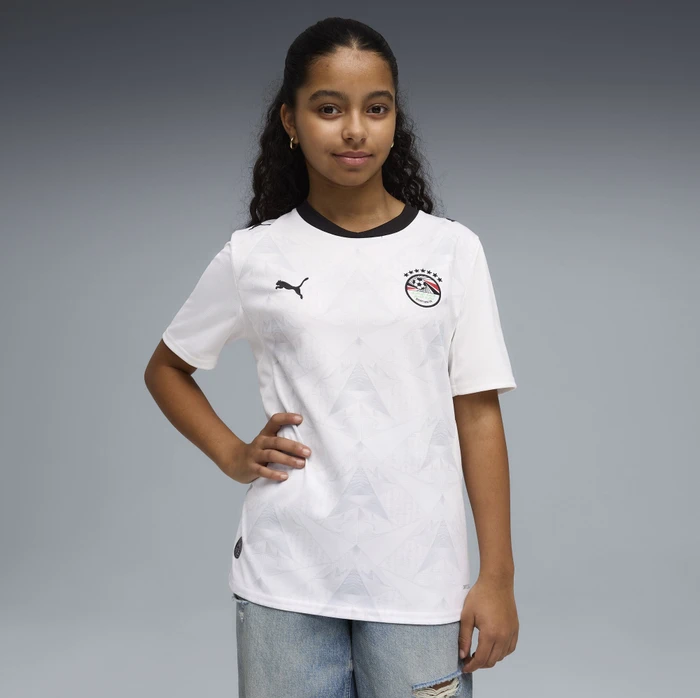 Puma FIFA WM 2026 Ägypten Auswärtstrikot kurzarm puma white/feather gray (Junior)