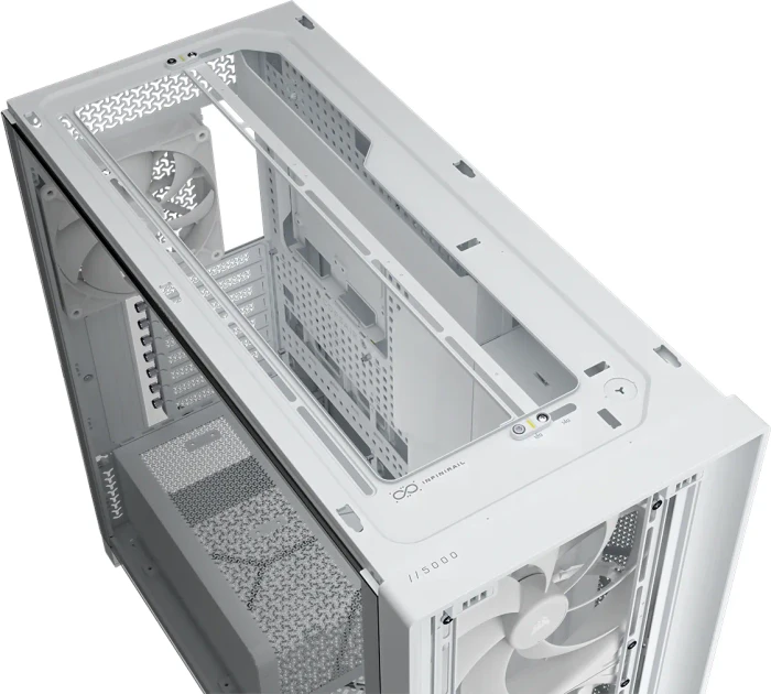Corsair Frame 5000D RS Wood, weiß/braun, Glasfenster