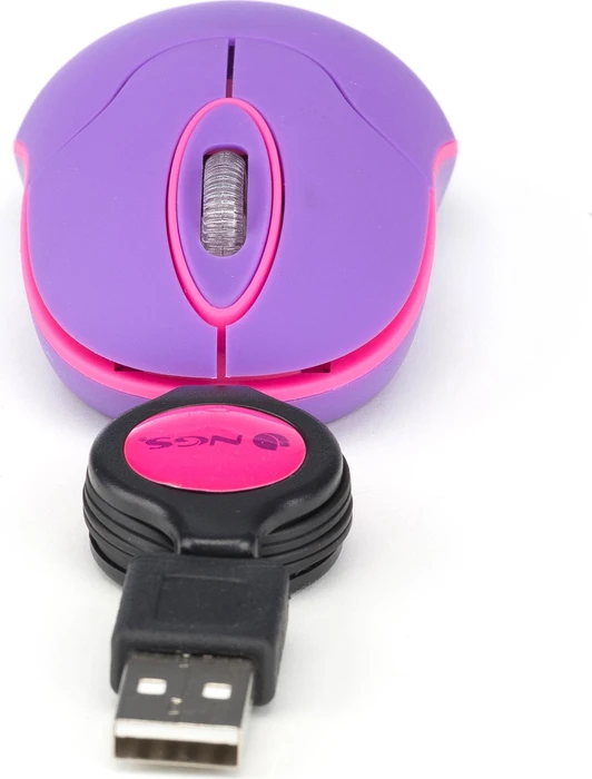 NGS Sin Laptop Mouse with Retractable Cable violett, USB