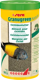 sera Granugreen Nature Hauptfutter für kleinere herbivore Cichliden, 565g, 1l
