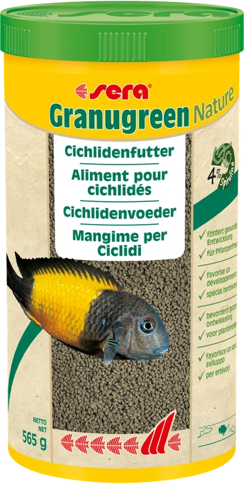 sera Granugreen Nature, Hauptfutter für herbivore Cichliden